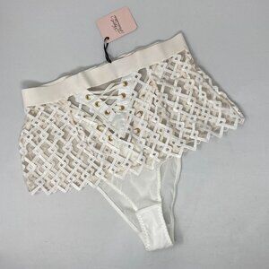 Agent Provocateur Kadra White High Waisted Brief AP2 Small NWT